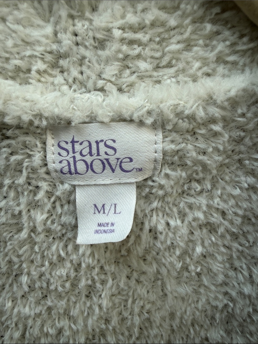 stars above Cream Bouclé Open-Front Cardigan with Pockets - Picture 2 of 3